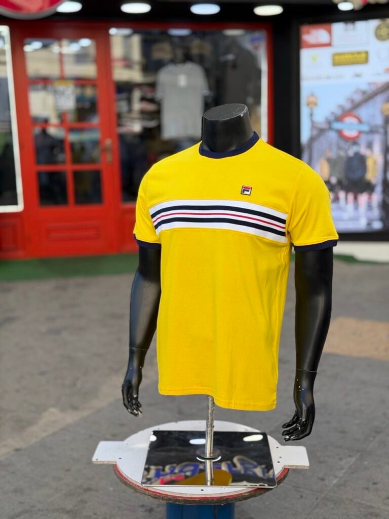 T-Shirt Fila Jaune pour Homme – Style Sportif & Moderne